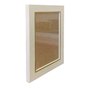Moldura Laqueada Gesso com Filete Dourado para Quadros e Fotos com Fundo MDF e Vidro - 3x1,5