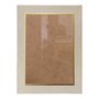 Moldura Laqueada Gesso com Filete Dourado para Quadros e Fotos com Fundo MDF e Vidro - 3x1,5