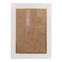 Moldura Laqueada Gesso com Filete Dourado para Quadros e Fotos com Fundo MDF e Vidro - 3x1,5