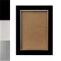 Moldura Laqueada Gesso com Filete Prata para Quadros e Fotos com Fundo MDF - 3x1,5
