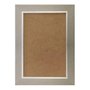 Moldura Laqueada Gesso com Filete Prata para Quadros e Fotos com Fundo MDF - 3x1,5