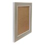 Moldura Laqueada Gesso com Filete Prata para Quadros e Fotos com Fundo MDF - 3x1,5