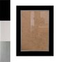 Moldura Laqueada Gesso com Filete Prata para Quadros e Fotos com Fundo MDF e Vidro - 3x1,5
