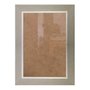Moldura Laqueada Gesso com Filete Prata para Quadros e Fotos com Fundo MDF e Vidro - 3x1,5