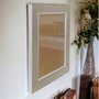 Moldura Laqueada Gesso com Filete Prata para Quadros e Fotos com Fundo MDF e Vidro - 3x1,5