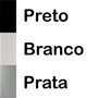 Moldura Laqueada Gesso com Filete Prata para Quadros e Fotos com Fundo MDF e Vidro - 3x1,5