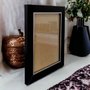 Moldura Laqueada Gesso com Filete Prata para Quadros e Fotos com Fundo MDF e Vidro - 3x1,5