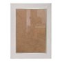 Moldura Laqueada Gesso com Filete Prata para Quadros e Fotos com Fundo MDF e Vidro - 3x1,5