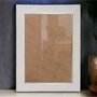 Moldura Laqueada Gesso com Filete Prata para Quadros e Fotos com Fundo MDF e Vidro - 3x1,5