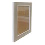 Moldura Laqueada Gesso com Filete Prata para Quadros e Fotos com Fundo MDF e Vidro - 3x1,5