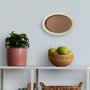 Moldura Oval Colorida em MDF Laqueado para Quadros Decorativos com Fundo MDF
