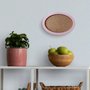 Moldura Oval Colorida em MDF Laqueado para Quadros Decorativos com Fundo MDF