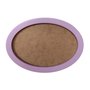 Moldura Oval Colorida em MDF Laqueado para Quadros Decorativos com Fundo MDF