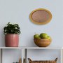 Moldura Oval Colorida em MDF Laqueado para Quadros Decorativos com Fundo MDF