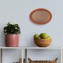 Moldura Oval Colorida em MDF Laqueado para Quadros Decorativos com Fundo MDF