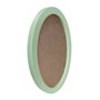 Moldura Oval Colorida em MDF Laqueado para Quadros Decorativos com Fundo MDF e PVC Antirreflexo