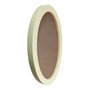 Moldura Oval Colorida em MDF Laqueado para Quadros Decorativos com Fundo MDF e PVC Antirreflexo