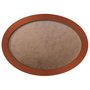 Moldura Oval Colorida em MDF Laqueado para Quadros Decorativos com Fundo MDF e PVC Antirreflexo