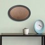 Moldura Oval Colorida em MDF Laqueado para Quadros Decorativos com Fundo MDF e PVC Antirreflexo