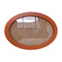 Moldura Oval Colorida em MDF Laqueado para Quadros Decorativos com Fundo MDF e Vidro