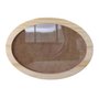 Moldura Oval em Madeira de Pinus Natural para Quadros Decorativos com Fundo MDF e Vidro