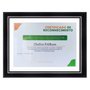 Moldura para Diplomas ou Certificados com Vidro Duplo Efeito Flutuante Micro Metalizada - 3,4x2,1