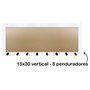 Moldura para Porta Chaves com Penduradores e Fundo MDF e PVC - 2x2