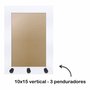 Moldura para Porta Chaves com Penduradores e Fundo MDF e PVC - 2x2