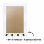 Moldura para Porta Chaves com Penduradores e Fundo MDF e PVC - 2x2