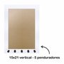 Moldura para Porta Chaves com Penduradores e Fundo MDF e PVC - 2x2