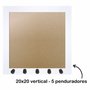 Moldura para Porta Chaves com Penduradores e Fundo MDF e PVC - 2x2