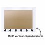 Moldura para Porta Chaves com Penduradores e Fundo MDF e PVC - 2x2