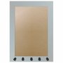 Moldura para Porta Chaves com Penduradores e Fundo MDF e PVC - 2x2