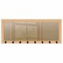 Moldura para Porta Chaves com Penduradores e fundo MDF e vidro