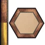Moldura Pátina Escovada Com Bead & Reel Hexagonal para Quadros e Fotos com Fundo Mdf - 6,8x1,6