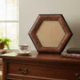 Moldura Pátina Escovada Com Bead & Reel Hexagonal para Quadros e Fotos com Fundo Mdf - 6,8x1,6