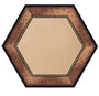 Moldura Pátina Escovada Com Bead & Reel Hexagonal para Quadros e Fotos com Fundo Mdf - 6,8x1,6