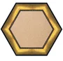 Moldura Pátina Escovada Com Bead & Reel Hexagonal para Quadros e Fotos com Fundo Mdf - 6,8x1,6