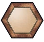 Moldura Pátina Escovada Com Bead & Reel Hexagonal para Quadros e Fotos com Fundo Mdf e Frente em PVC Antirreflexo - 6,8x1,6