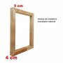 Moldura Personalizada Canaleta Flutuante Lisa Revestida Com Chassi De Madeira Eucalipto Para Telas Decorativas - 2x4,8