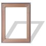Moldura Personalizada Canaleta Flutuante Lisa Revestida Com Chassi De Madeira Eucalipto Para Telas Decorativas - 2x4,8