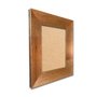 Moldura Personalizada Chanfrada com Acabamento Côncavo Estilo Madeira Rústica Com Fundo MDF - 5x2,1