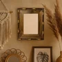 Moldura Personalizada Chanfrada com Relevo de Bambu em Madeira Pinus para Quadros e Fotos com Fundo Mdf -  5,4x2,1