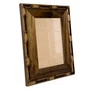 Moldura Personalizada Chanfrada com Relevo de Bambu em Madeira Pinus para Quadros e Fotos com Fundo Mdf e Frente em Vidro -  5,4x2,1