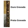 Moldura Personalizada Efeito Escovado Fino e Gravação de Curvas Fluidas para Quadros e Fotos com Fundo Mdf - 7,1x2,8