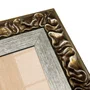 Moldura Personalizada Efeito Escovado Fino e Gravação de Curvas Fluidas para Quadros e Fotos com Fundo Mdf e Frente em Vidro - 7,1x2,8