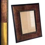 Moldura Personalizada Pátina Escovada com Bead & Reel para Quadros e Fotos com Fundo Mdf e Frente em Vidro -  1,6x6,8
