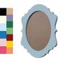 Moldura Provençal Colorida Oval em MDF 6mm Para Quadros Decorativos Com Fundo MDF