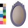 Moldura Provençal Colorida Oval Em MDF 6mm Para Quadros Decorativos Com Fundo MDF e PVC Antirreflexo