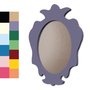 Moldura Provençal Colorida Oval Em MDF 6mm Para Quadros Decorativos Com Fundo MDF e PVC Antirreflexo